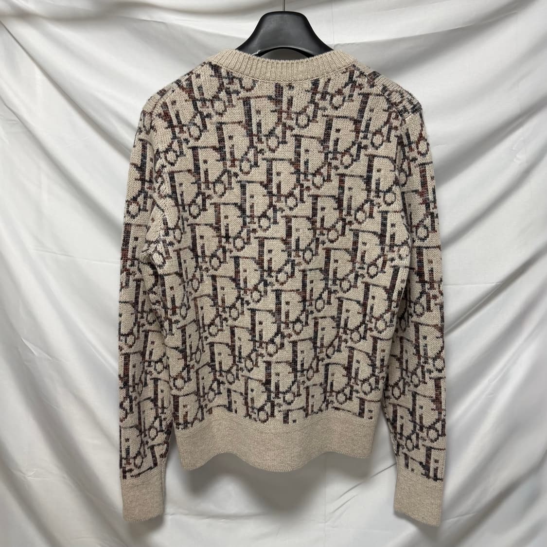 [S+급/M] 디올 오블리크 자카드 니트 스웨터 베이지 상품이미지4