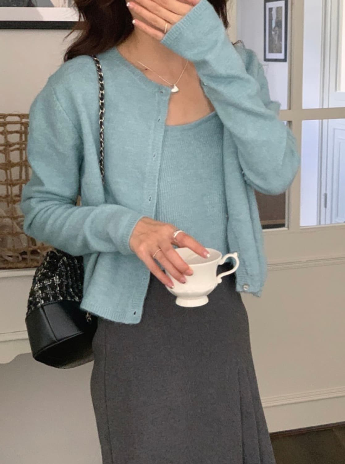 (새상품)나시 가디건 세트 상품이미지3