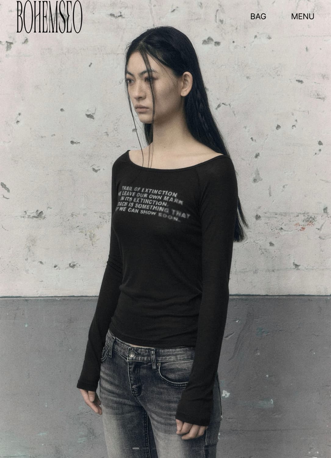 보헤미안서울 프린티드 슬리브 / 블랙 상품이미지4