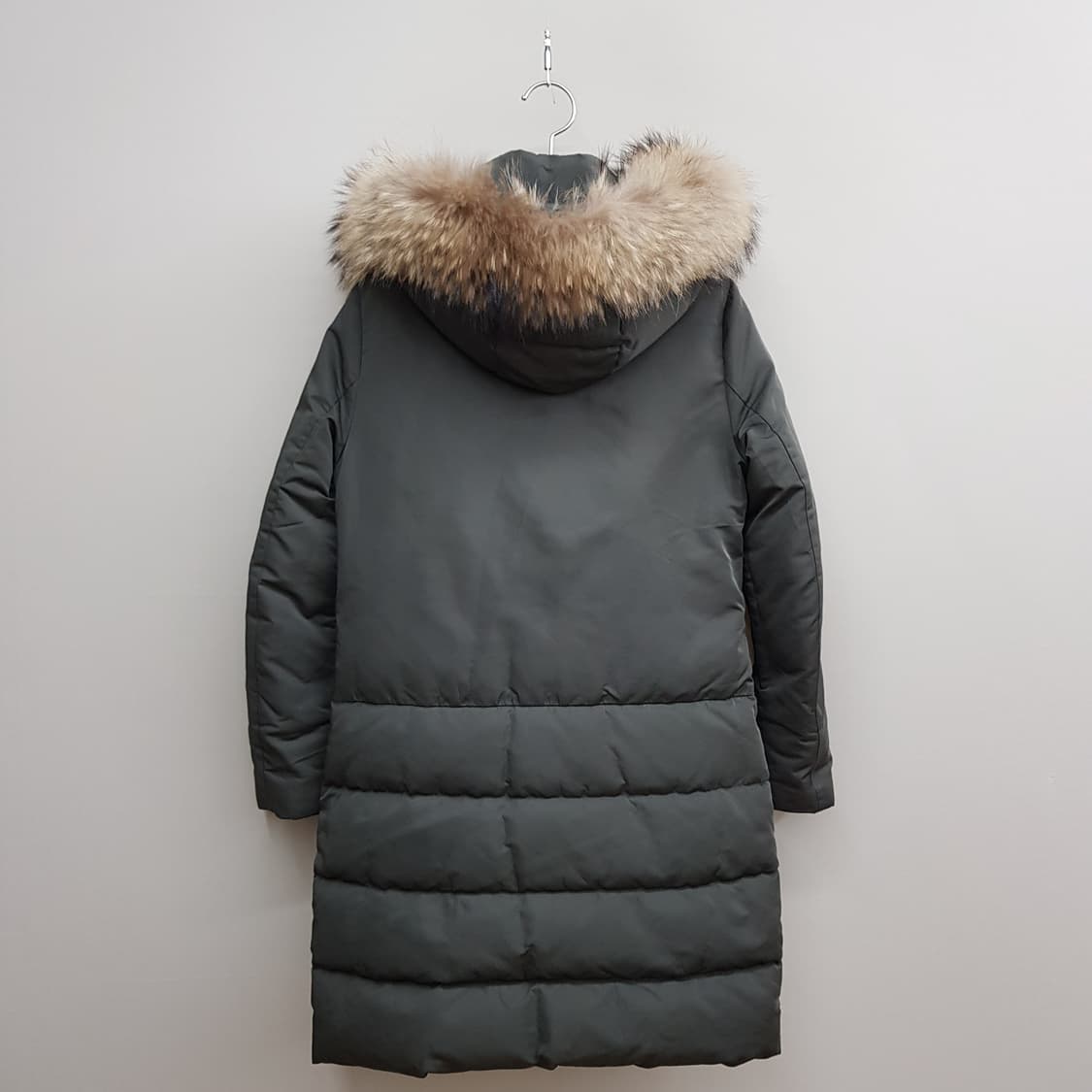 DUNO 폭스퍼 후드 구스다운 롱 패딩 IT 40사이즈 상품이미지5