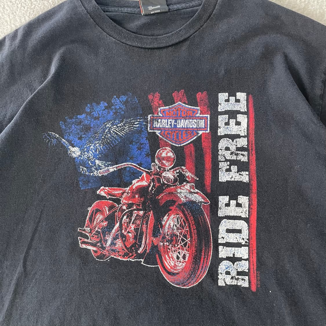 할리데이비슨 RIDE FREE Bootlegger 프린팅 반팔 티셔츠 상품이미지3