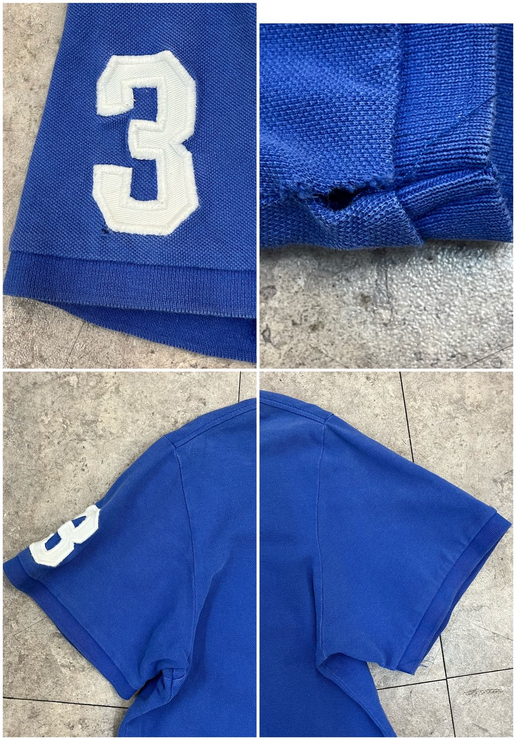 폴로 랄프로렌 빅포니 반팔 카라티 블루 L #csz3151 상품이미지7