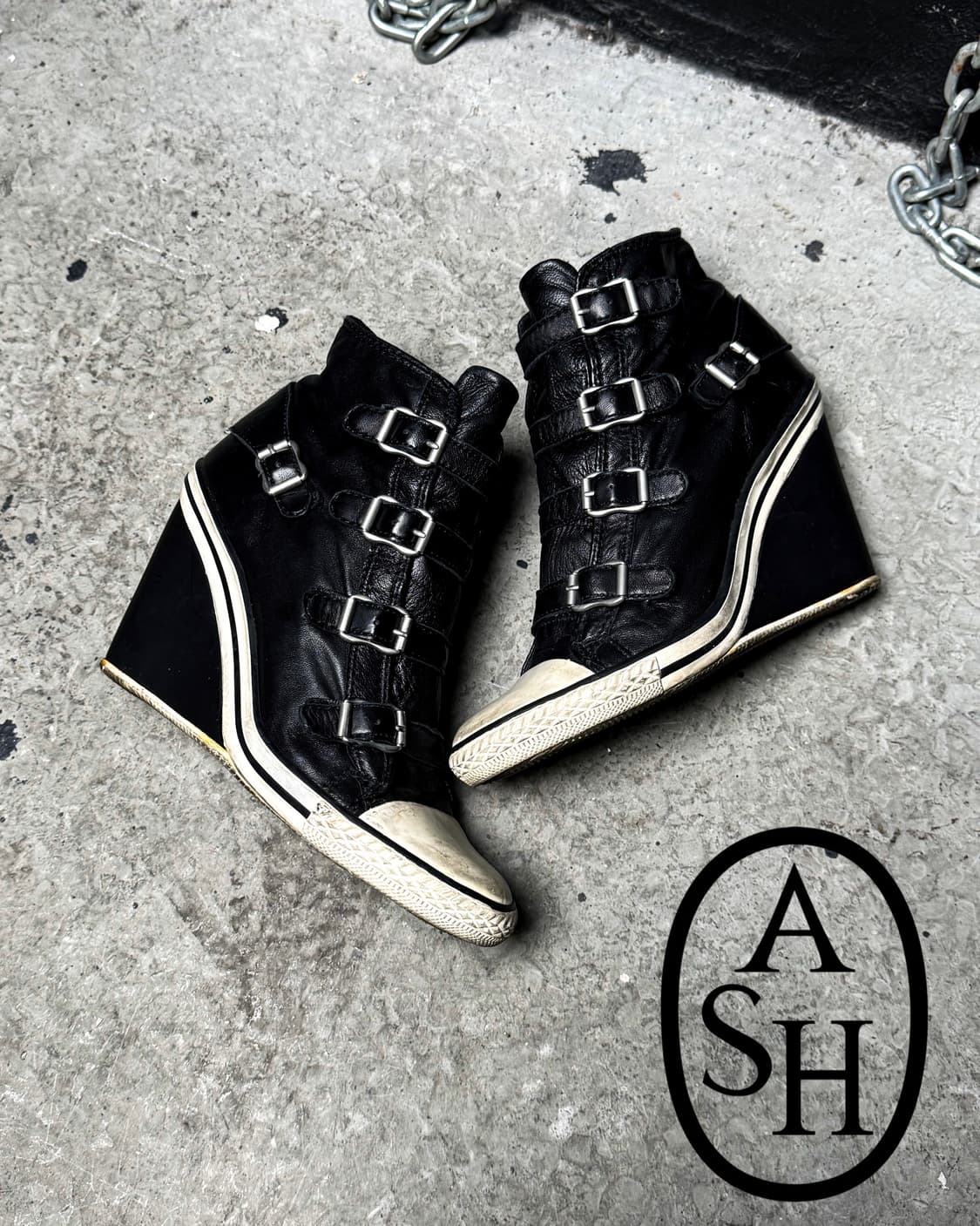 ASH – Buckle Strap Wedge Sneakers Heel  상품이미지1
