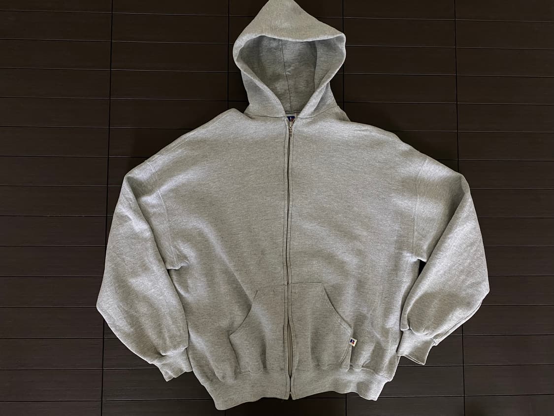 (XXL) 90s 빈티지 러셀 후드집업 그레이 상품이미지1