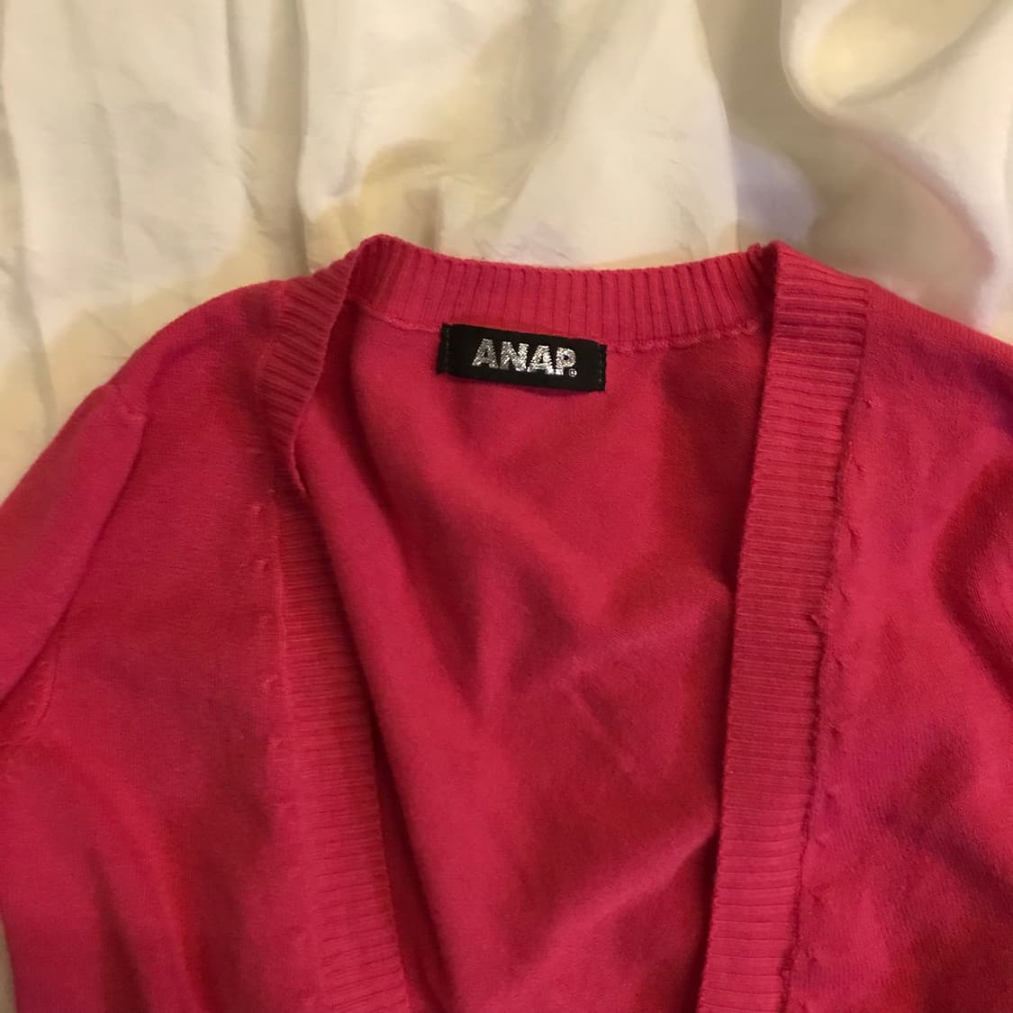 ANAP 갸루 핫핑크 니트 볼레로 가디건 상품이미지5