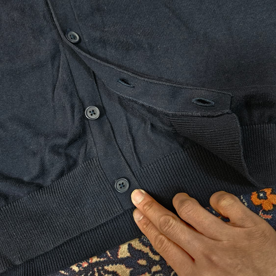 폴로랄프로렌 빈티지 화이트 자수 코튼 가디건 M size 상품이미지4