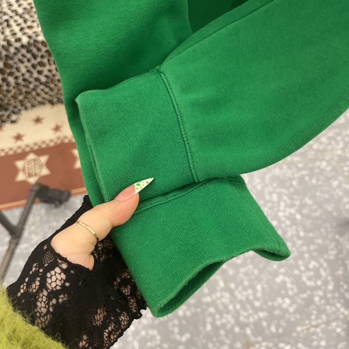 나이키 올드스쿨 Y2K 레트로그린 약기모 후드티 L C08960 상품이미지7