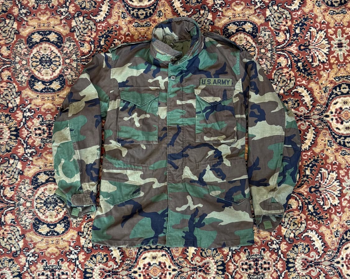 미군 오리지널 M-65 우드랜드 카모 필드 자켓 야상 S~M (593) 상품이미지2