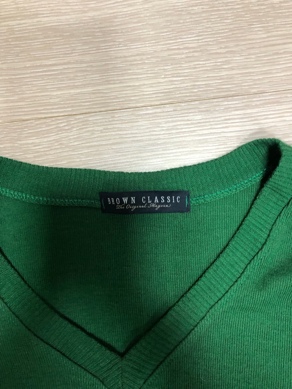 브라운클래식 니트 티 (그린) 상품이미지2