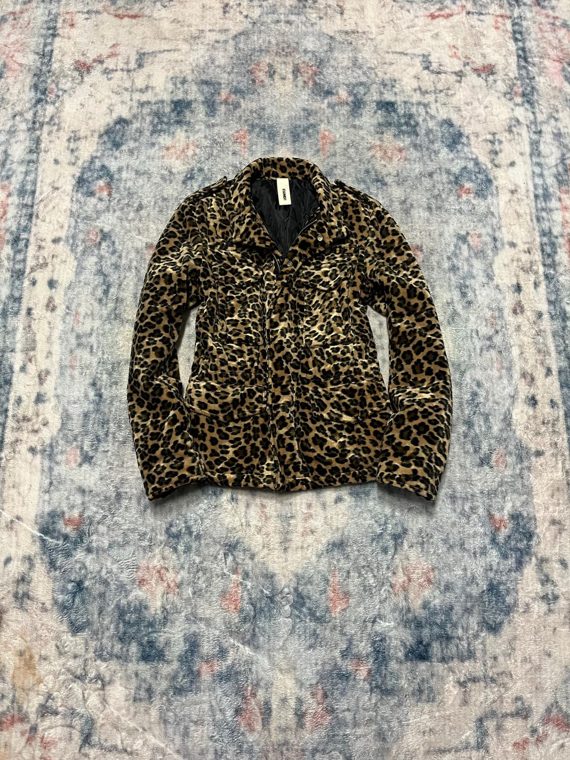 Attachment leopard fur jacket 상품이미지1