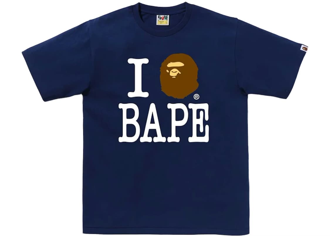 Bape 아이러브베이프 티 네이비 상품이미지1