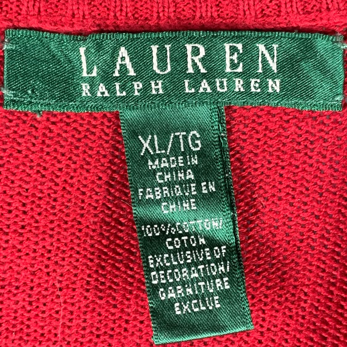 [XL] 로렌 랄프로렌 자수포인트 니트집업 상품이미지4