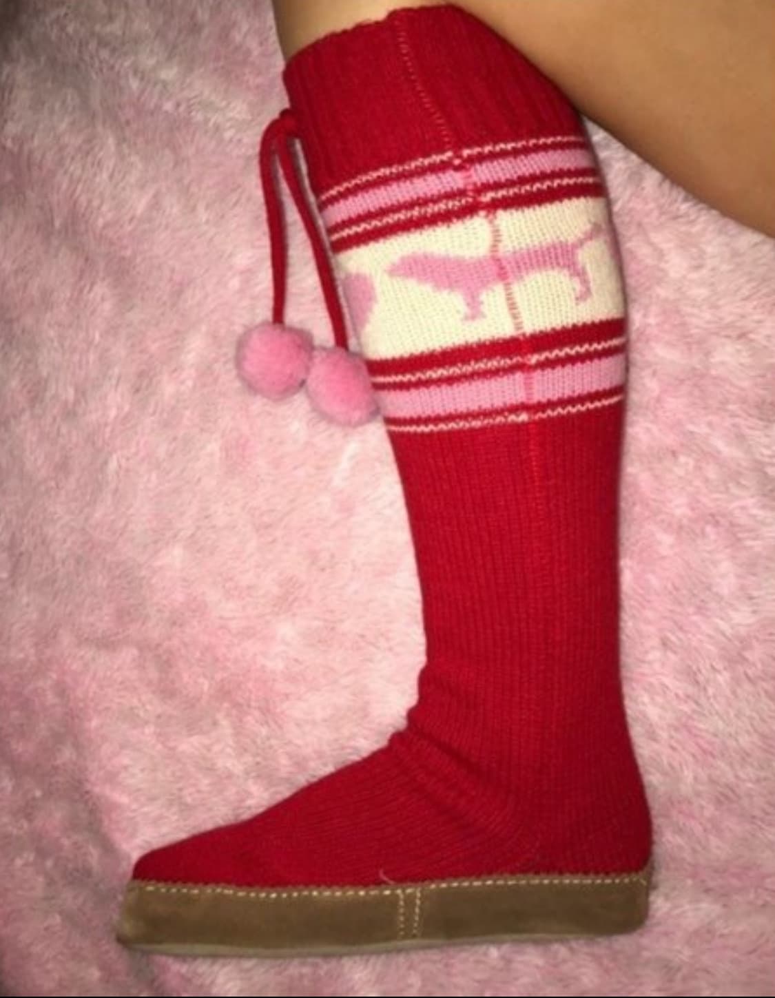 빅토리아 시크릿 핑크 00'S 니트 부츠-슬리퍼(S 사이즈) 상품이미지5