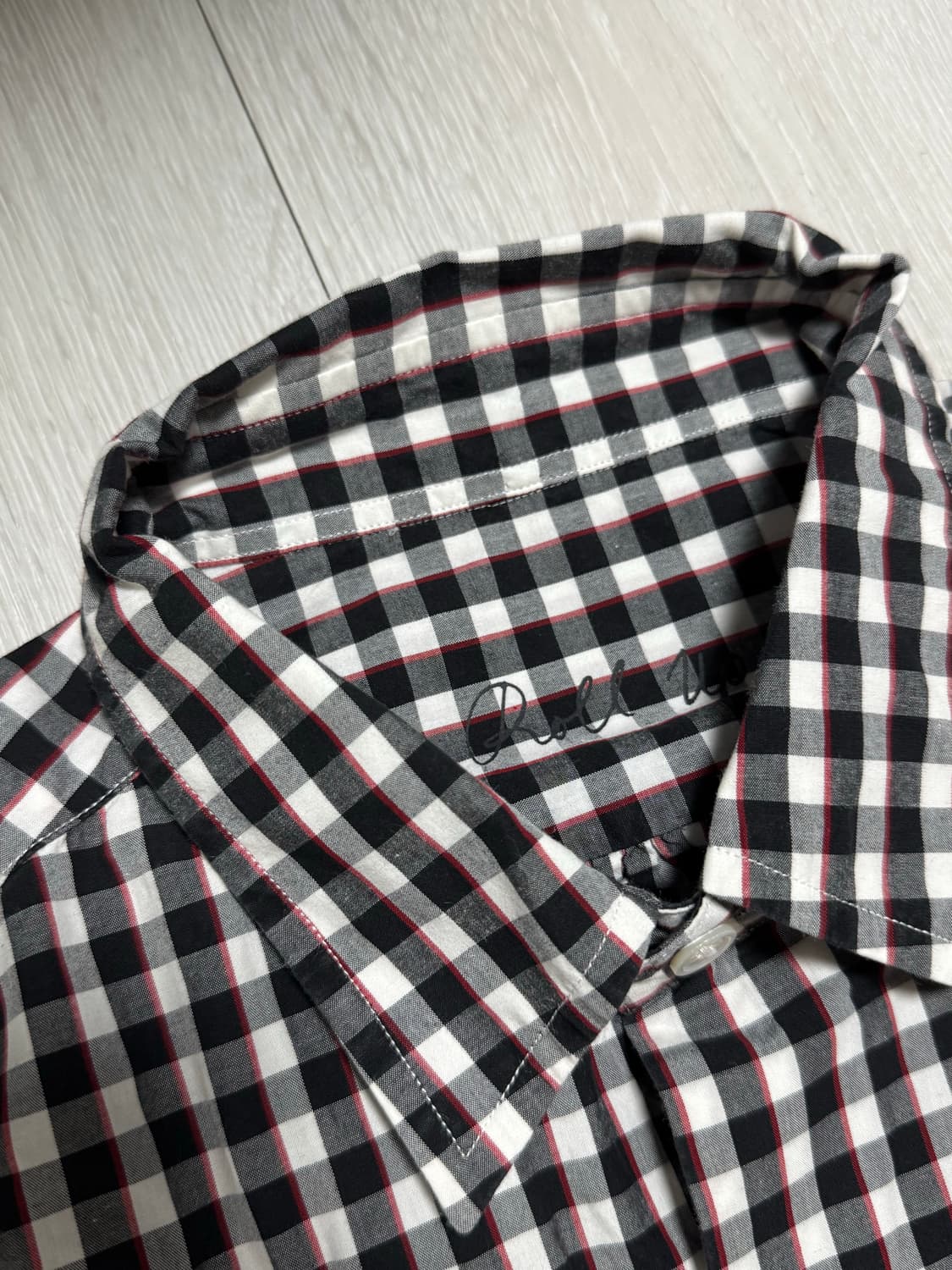 포터클래식 트리컬러 깅엄체크 롤업셔츠 S 상품이미지4