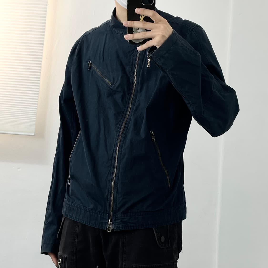 XL 아르마니 익스체인지 투웨이 바이커 라이더 자켓 상품이미지2
