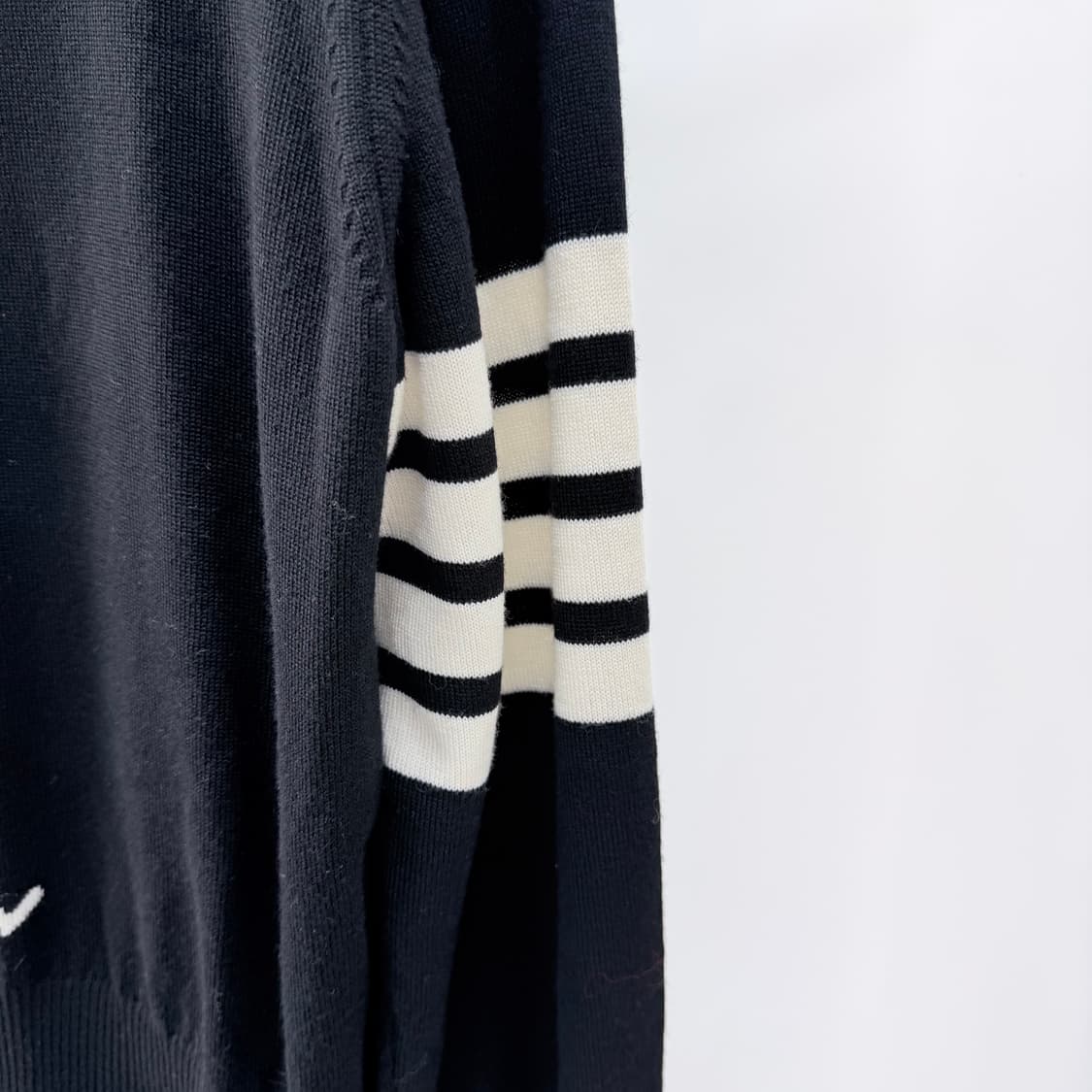 [미사용/2] 톰브라운 사선완장 인타르시아 아이콘 울 니트 블랙 상품이미지2