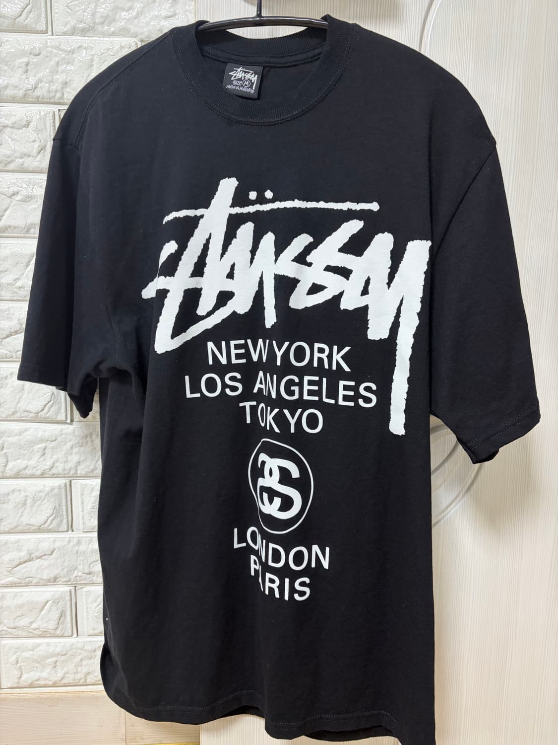 스투시 월드투어 티셔츠 블랙 2024,2025 상품이미지1