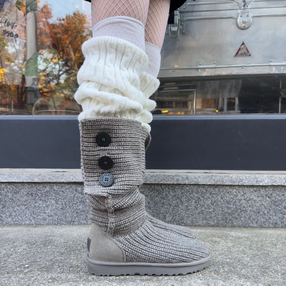 2000s Y2K 니트 카디 어그 부츠 상품이미지8
