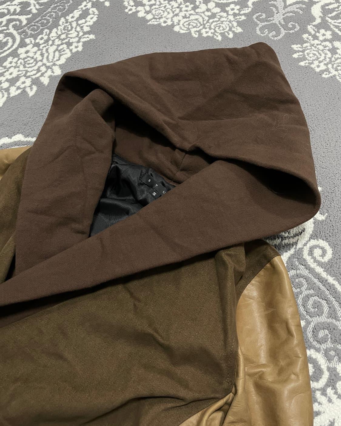 Stud homme horse leather Long Drape Hood 상품이미지5