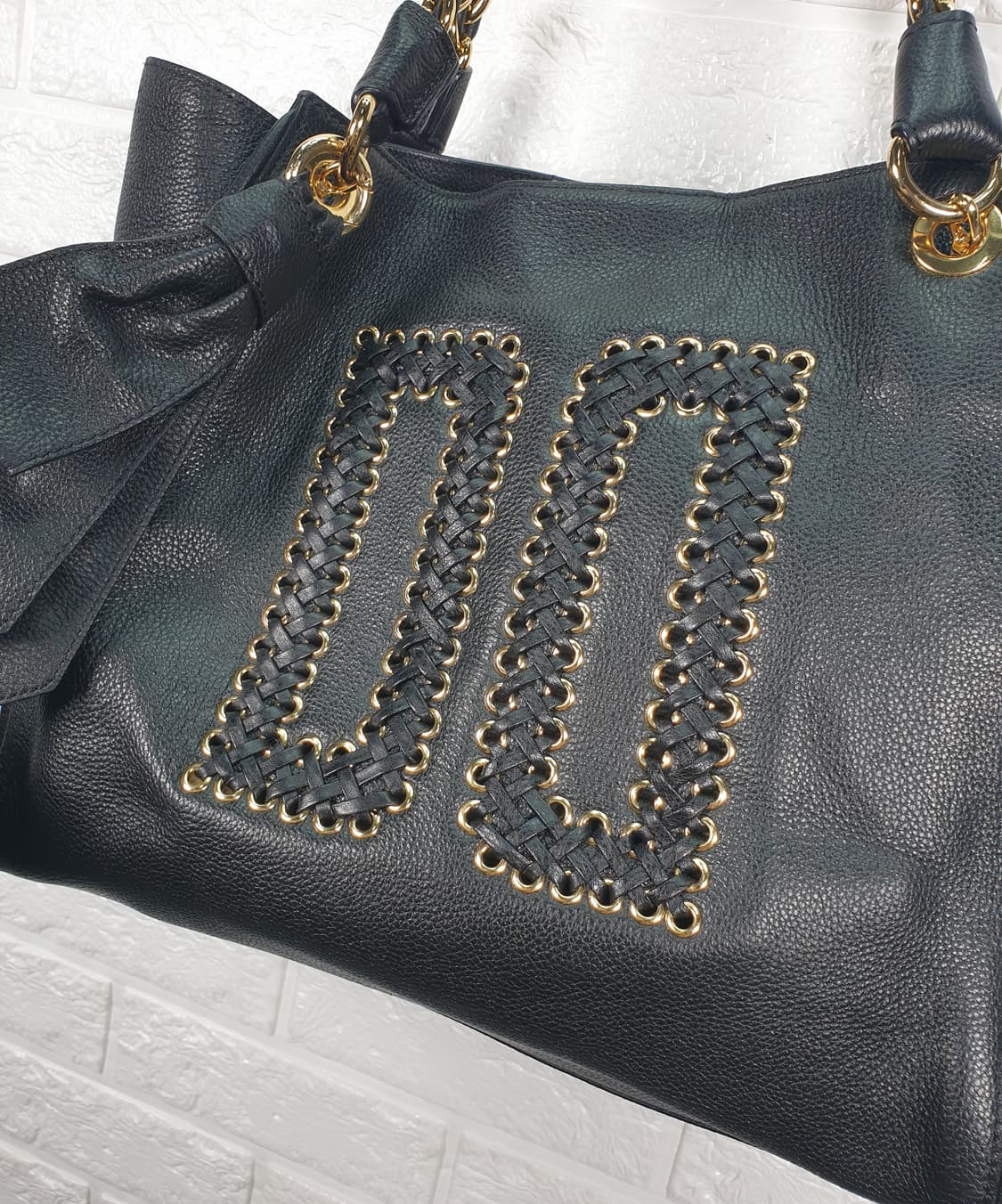 닥스 DD 스터드 로고 소가죽 숄더백 상품이미지4