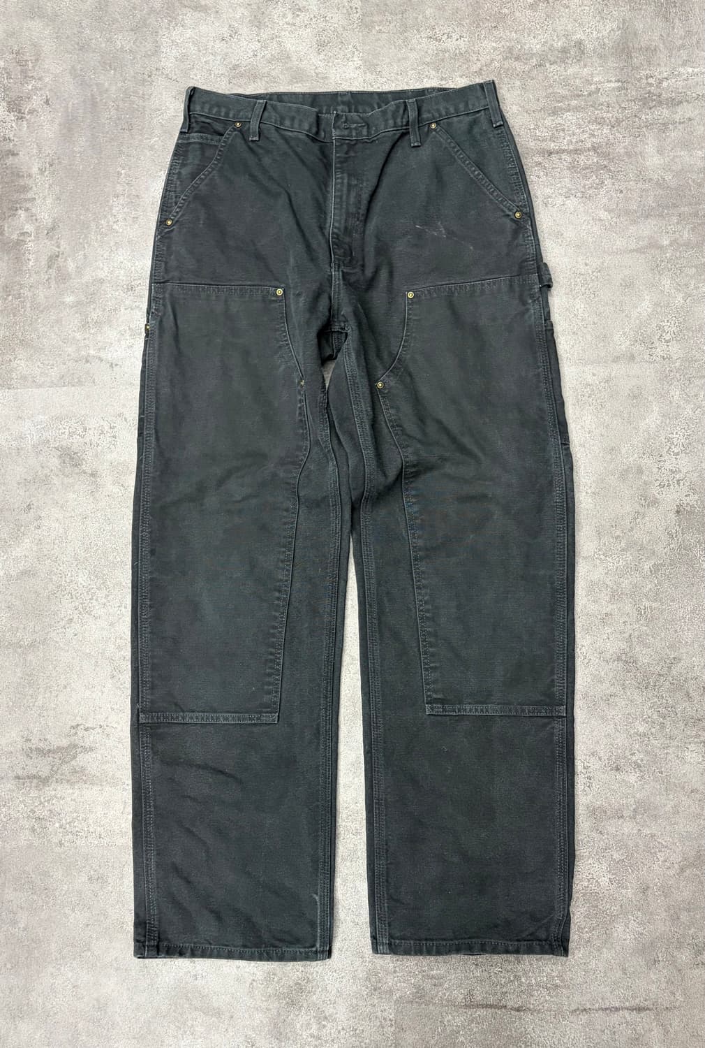 칼하트 블랙 더블니 워크 팬츠 상품이미지1