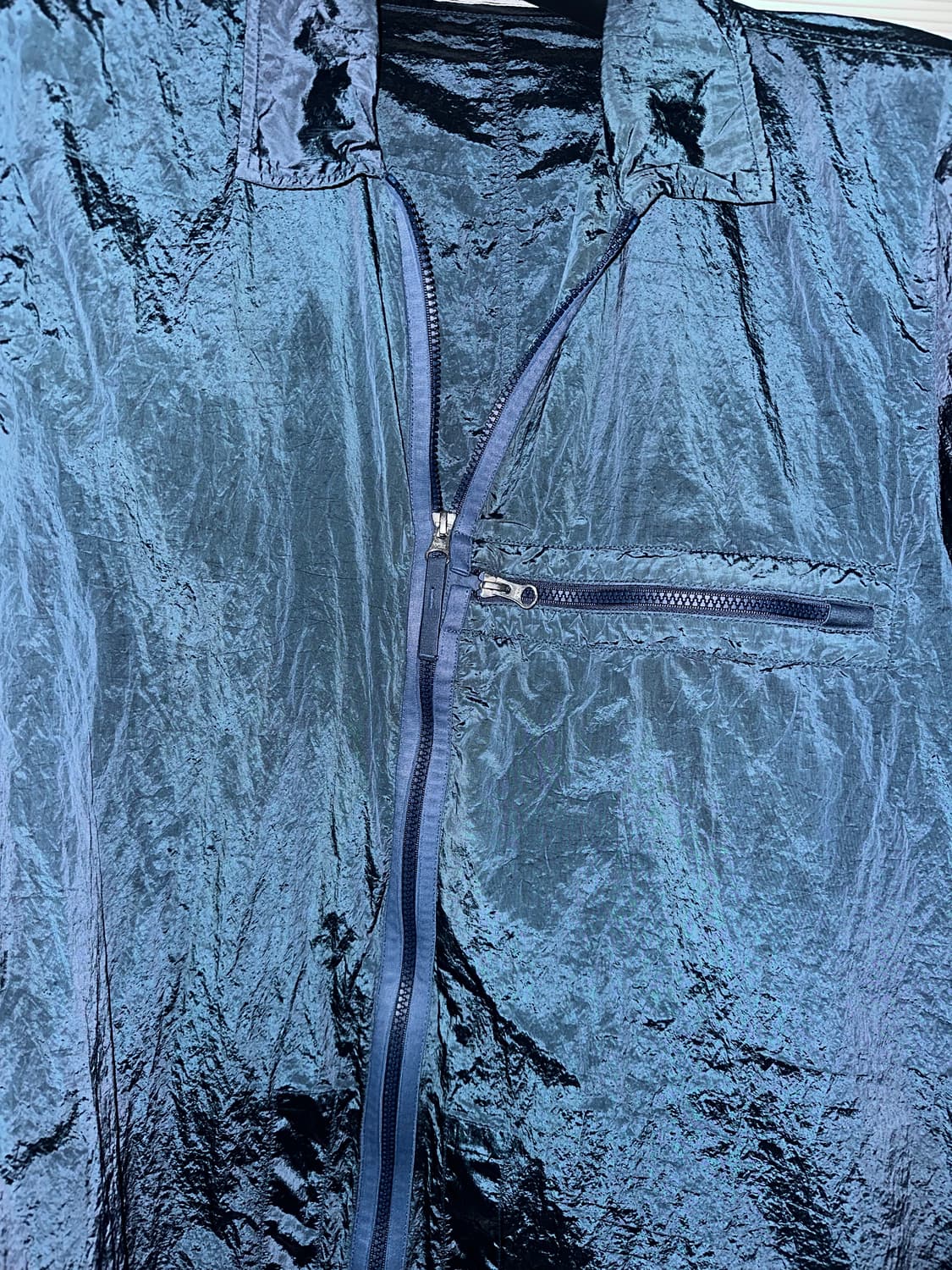 스톤아일랜드 나일론 메탈 오버셔츠 블루 XXL 상품이미지7