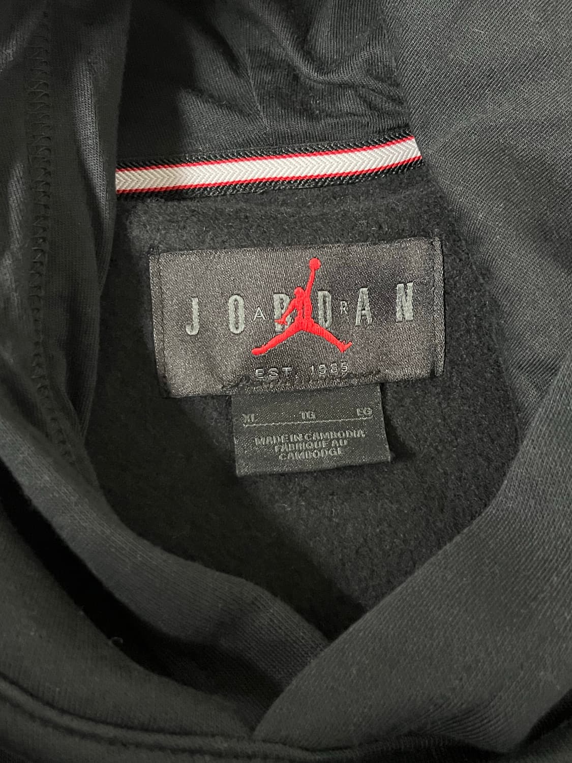 XL) 조던 에센션 풀오버 기모 후드티 블랙 상품이미지3