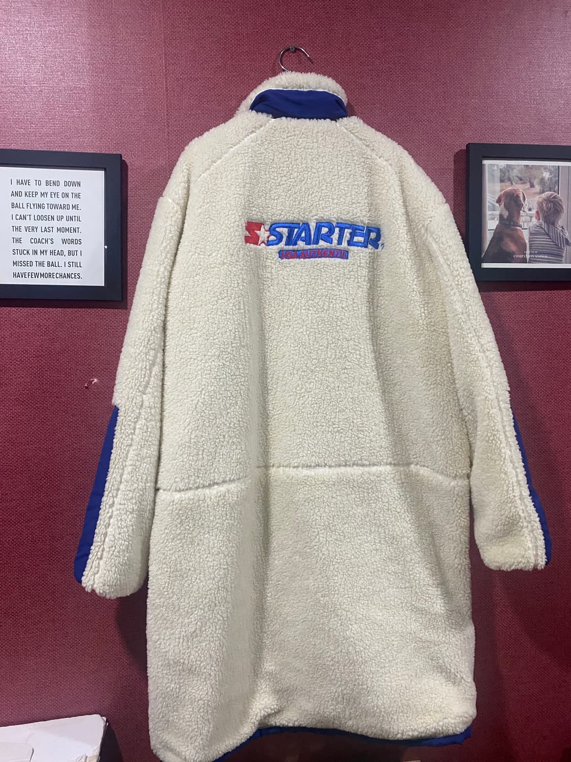 스타터 양면 롱 플리스 자켓 아이보리 상품이미지4