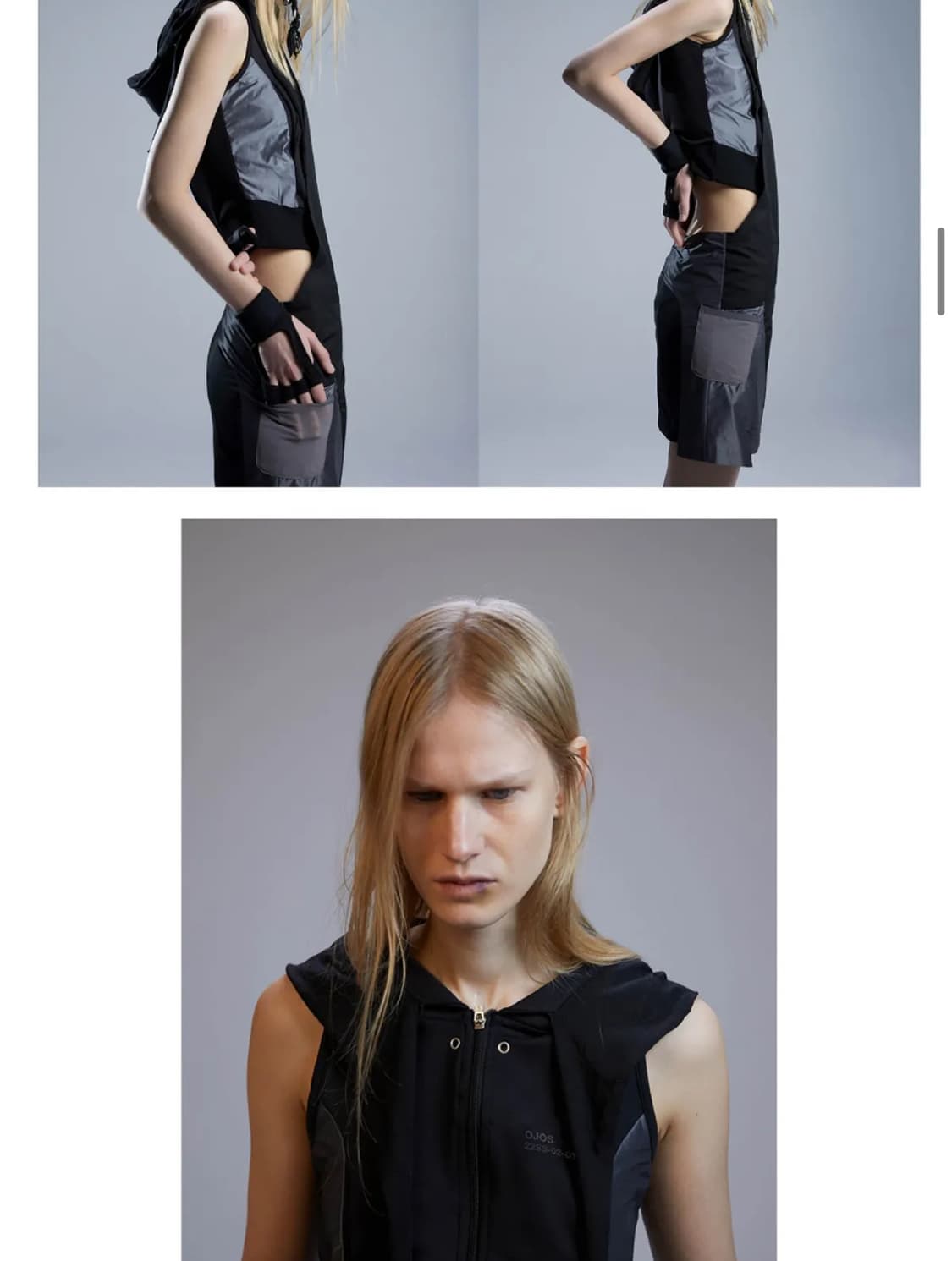 Ojos Muffler Boxer Hoodie Zip up / Black 상품이미지4