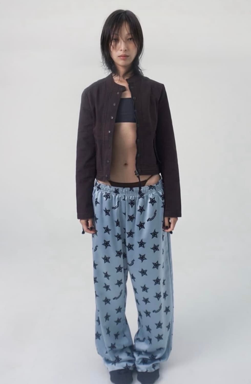라라미미 star satin pants 하늘색 프리사이즈 상품이미지1