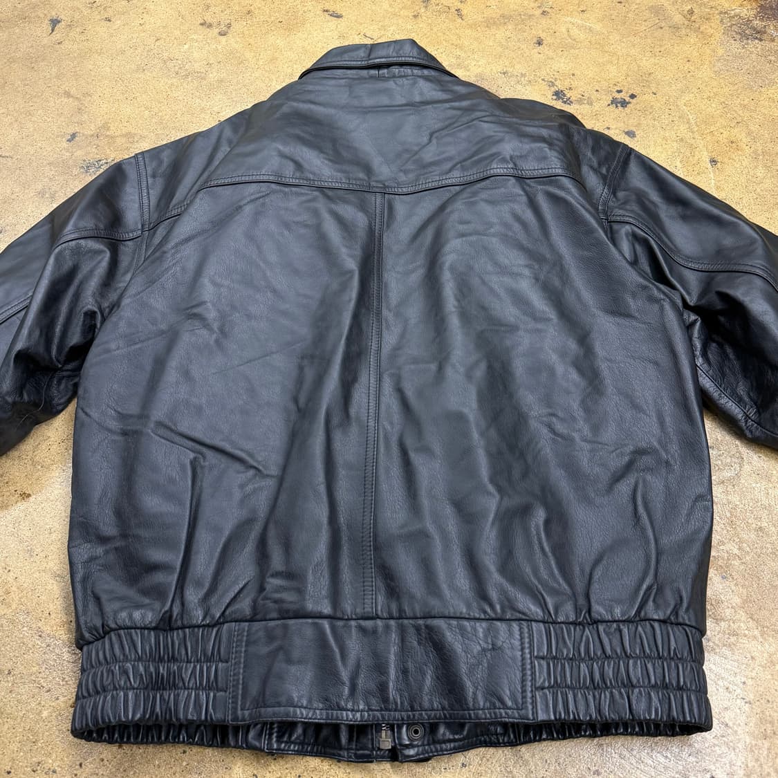 [정품/L] 한양모피 가죽 레더 자켓 b8 상품이미지4