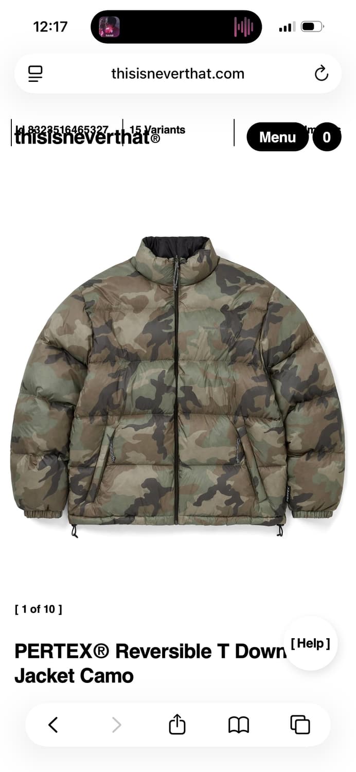 디스이즈네버댓 패딩 카포 s 상품이미지1