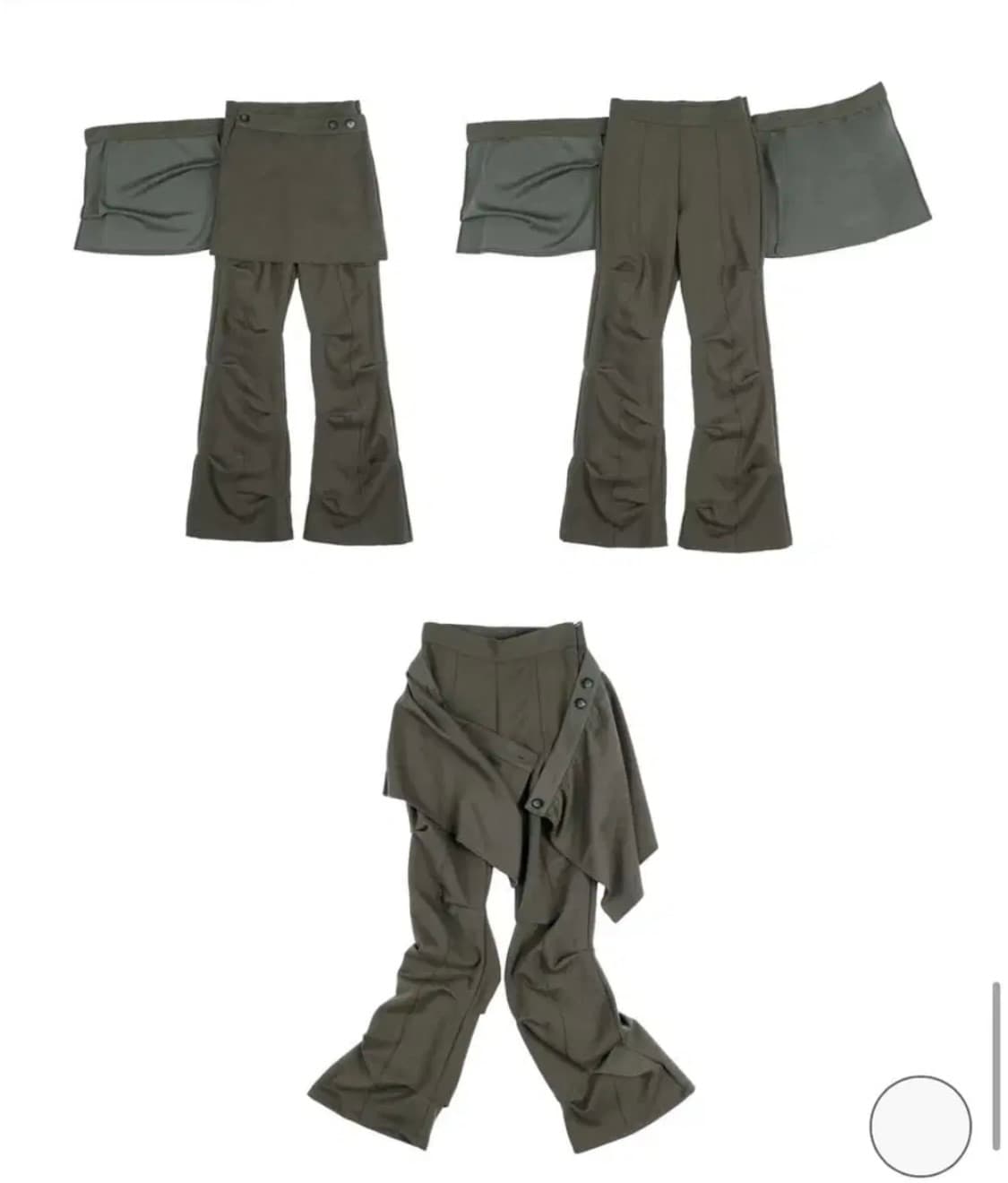 오호스 랩 오버 턱 팬츠 상품이미지2