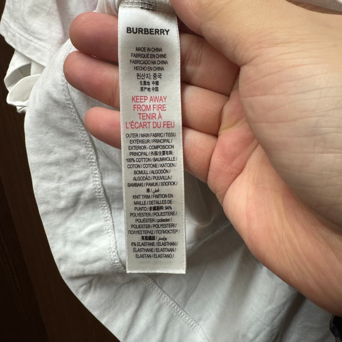 버버리 크롭 반팔티셔츠 12y 상품이미지3