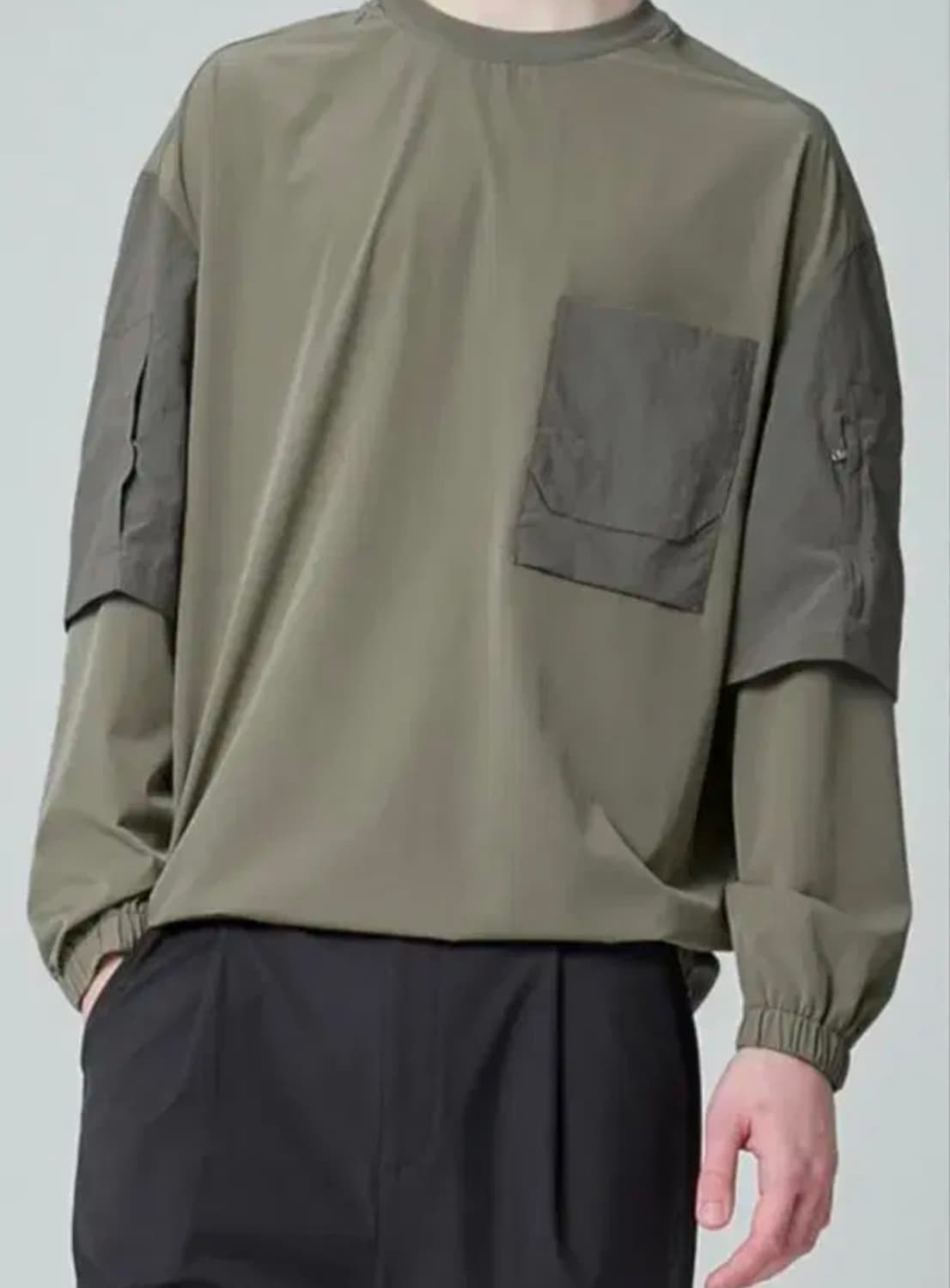 시스템옴므 우븐맨투맨 상품이미지1