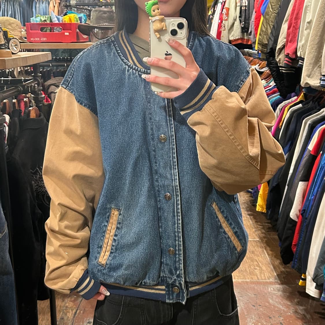 [HI] VTG 데님 바시티 자켓 진청 상품이미지1