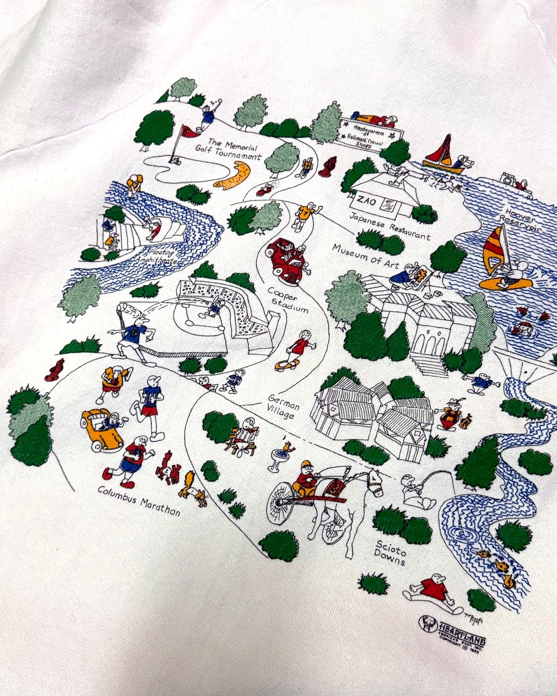 90's 프룻오브더룸 콜럼버스 오하이오 스웻셔츠 L 상품이미지6