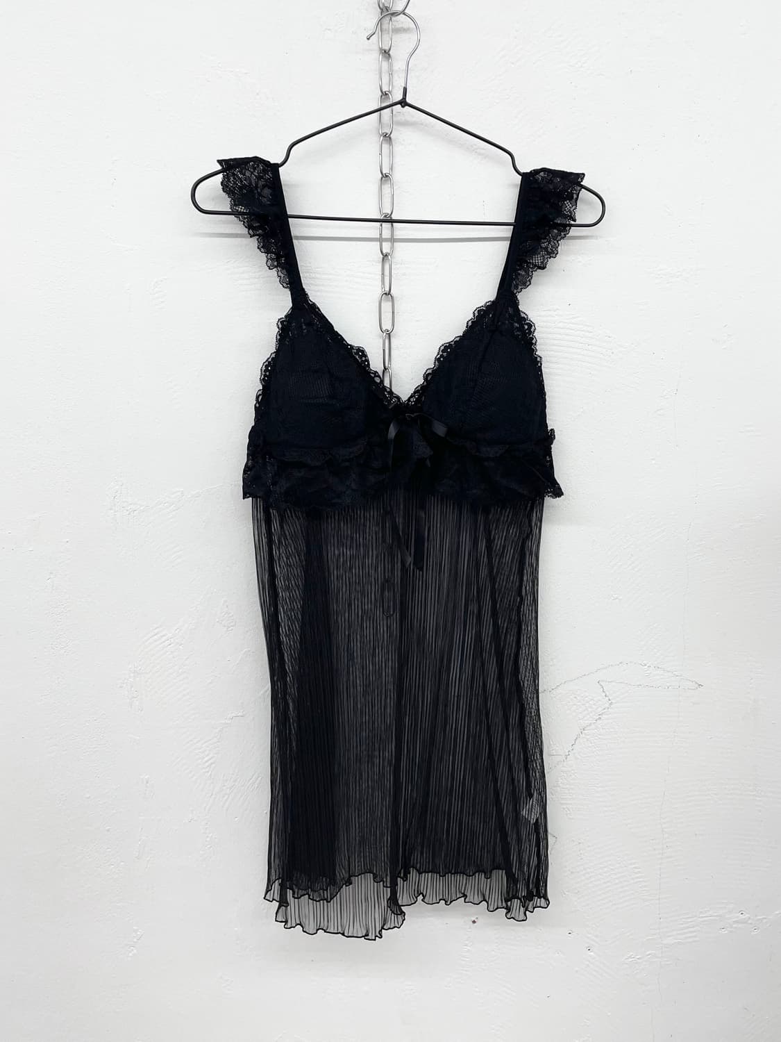 블랙 리본 레이스 슬립 상품이미지4