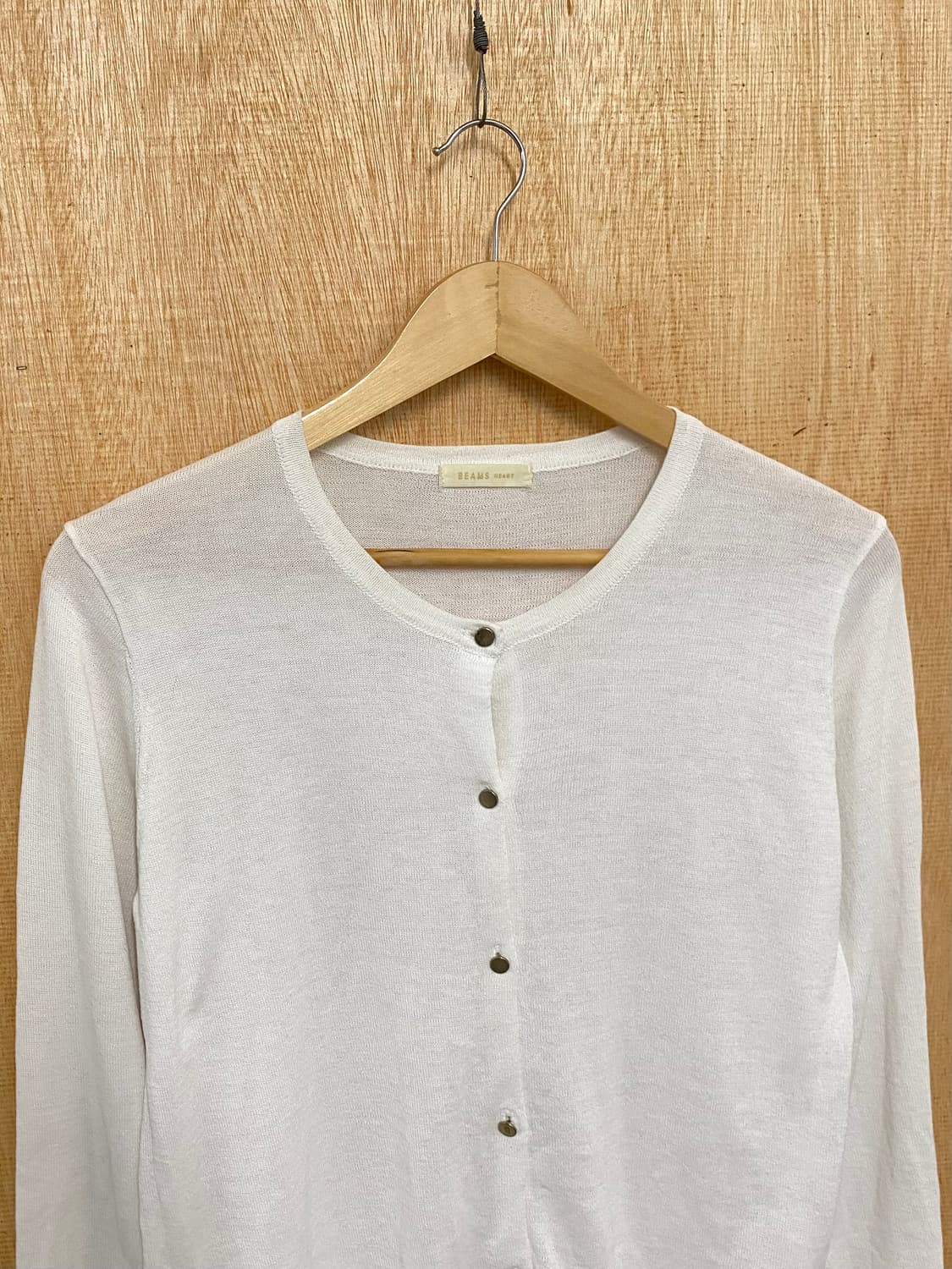 BEAMS cardigan 빔즈 화이트 가디건 상품이미지5