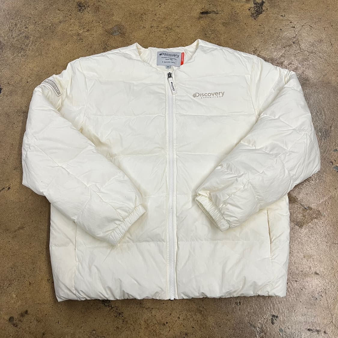 [정품/100] 디스커버리 아이보리 경량 패딩 b14 상품이미지2