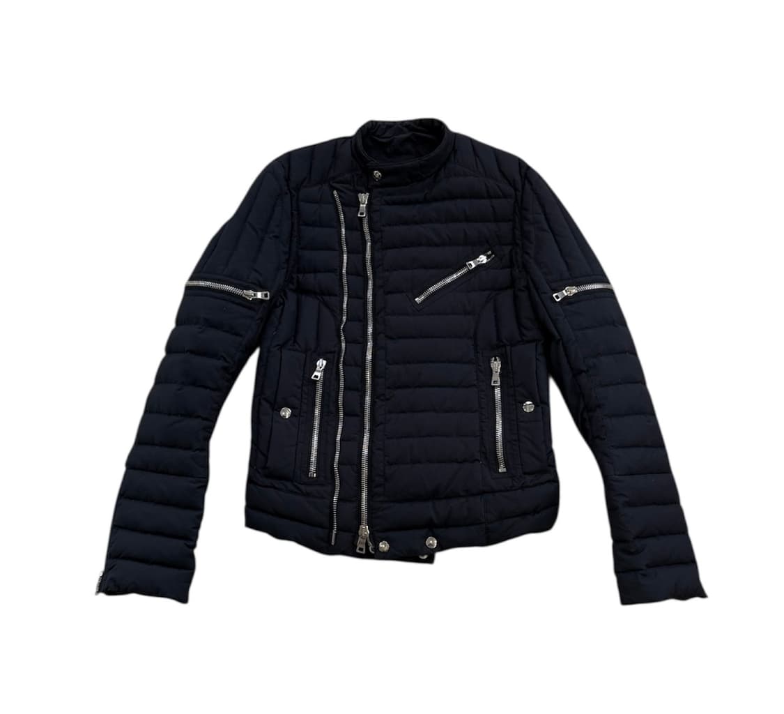 발망 퀼티드 멀티지퍼 바이커 다운 자켓 상품이미지1