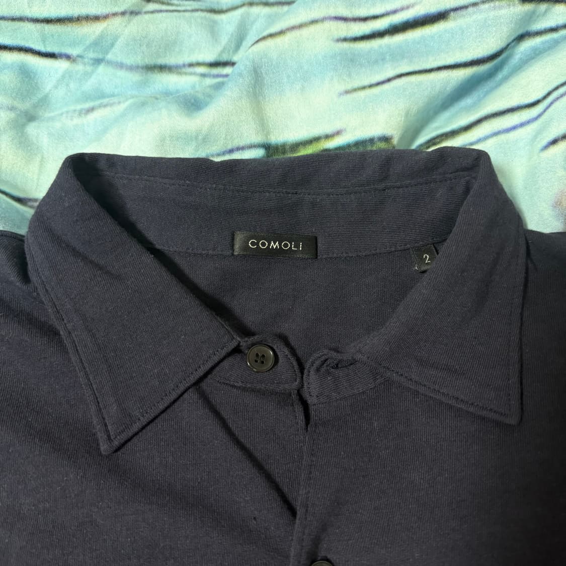 [2]코모리 23SS 네이비 코튼 저지 셔츠 상품이미지9