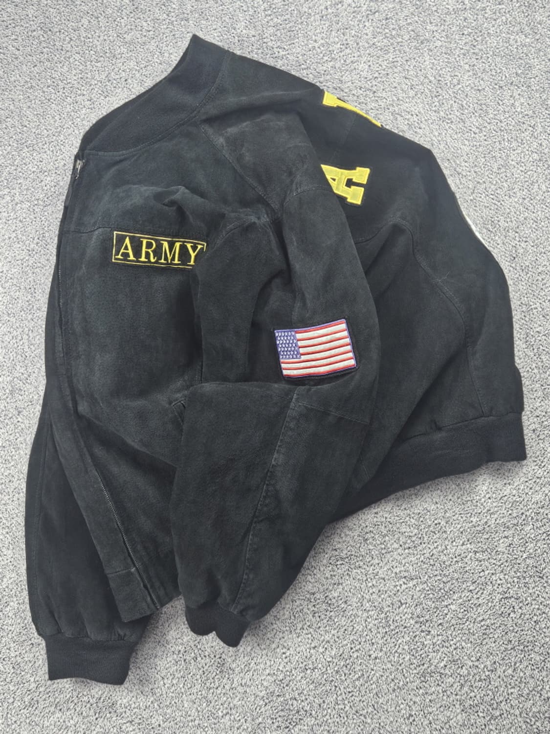 USA 레더 스웨이드 US ARMY 바시티 자켓 (3XL) / 10480 상품이미지4