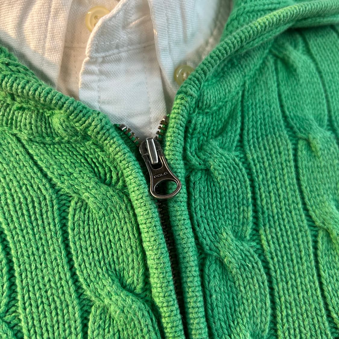 Polo Cable Knit Zip-Up Hoodie 상품이미지4