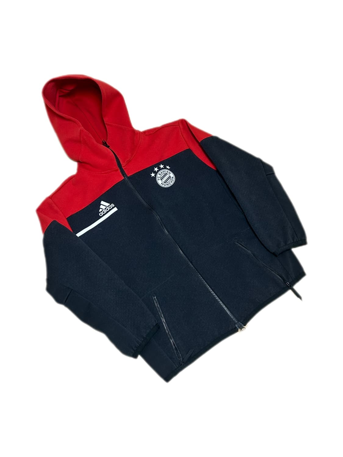 아디다스 바이에른 뮌헨 블랙 레드 후드집업 상품이미지1