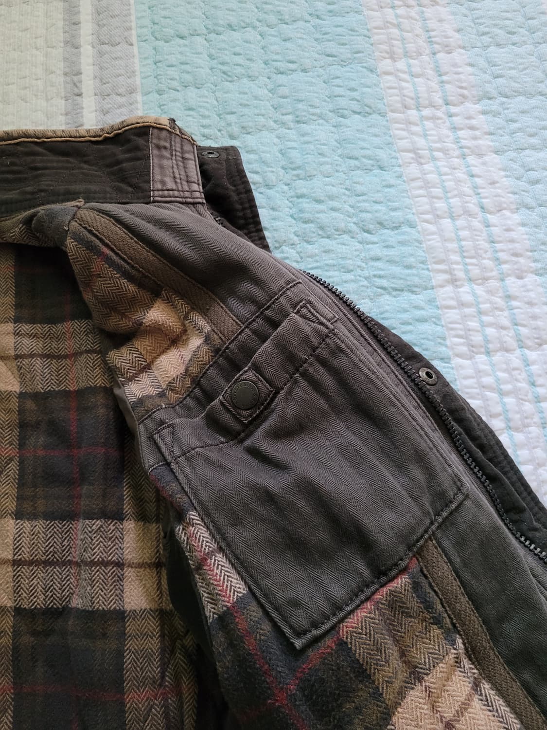 아베크롬비 Abercrombie 레드필드 왁스드 밀리터리 야상자켓 M 상품이미지8