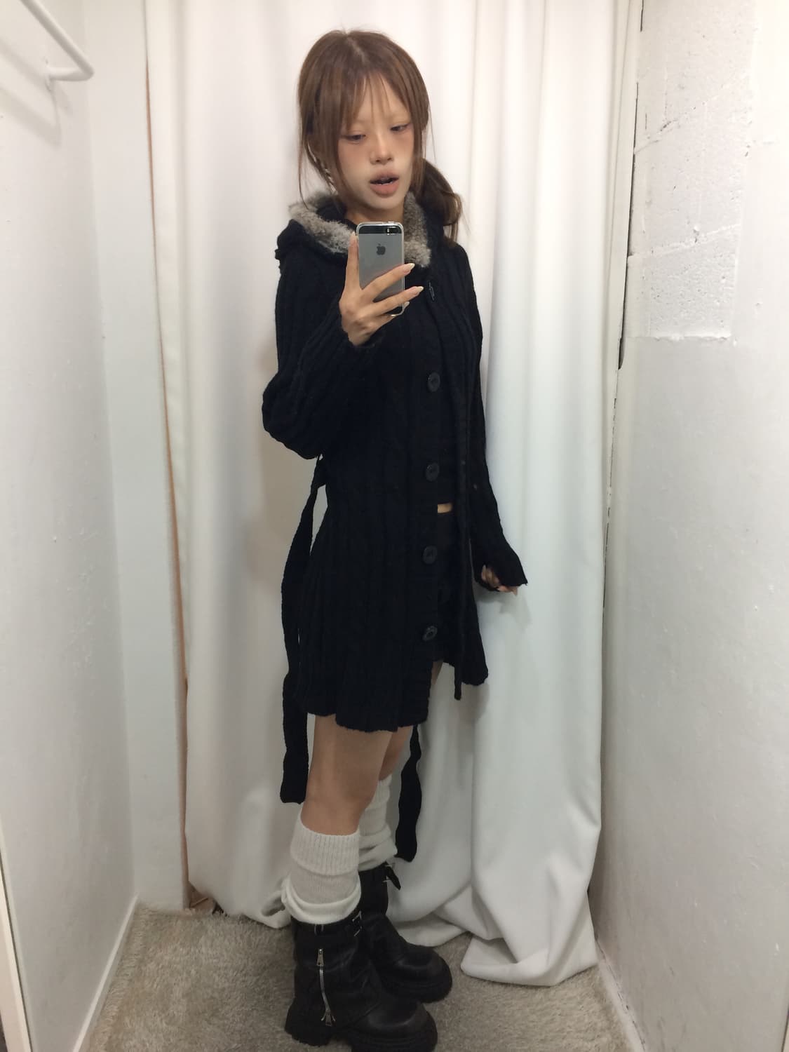 🖤퍼 후드 가디건 코디🖤 상품이미지3