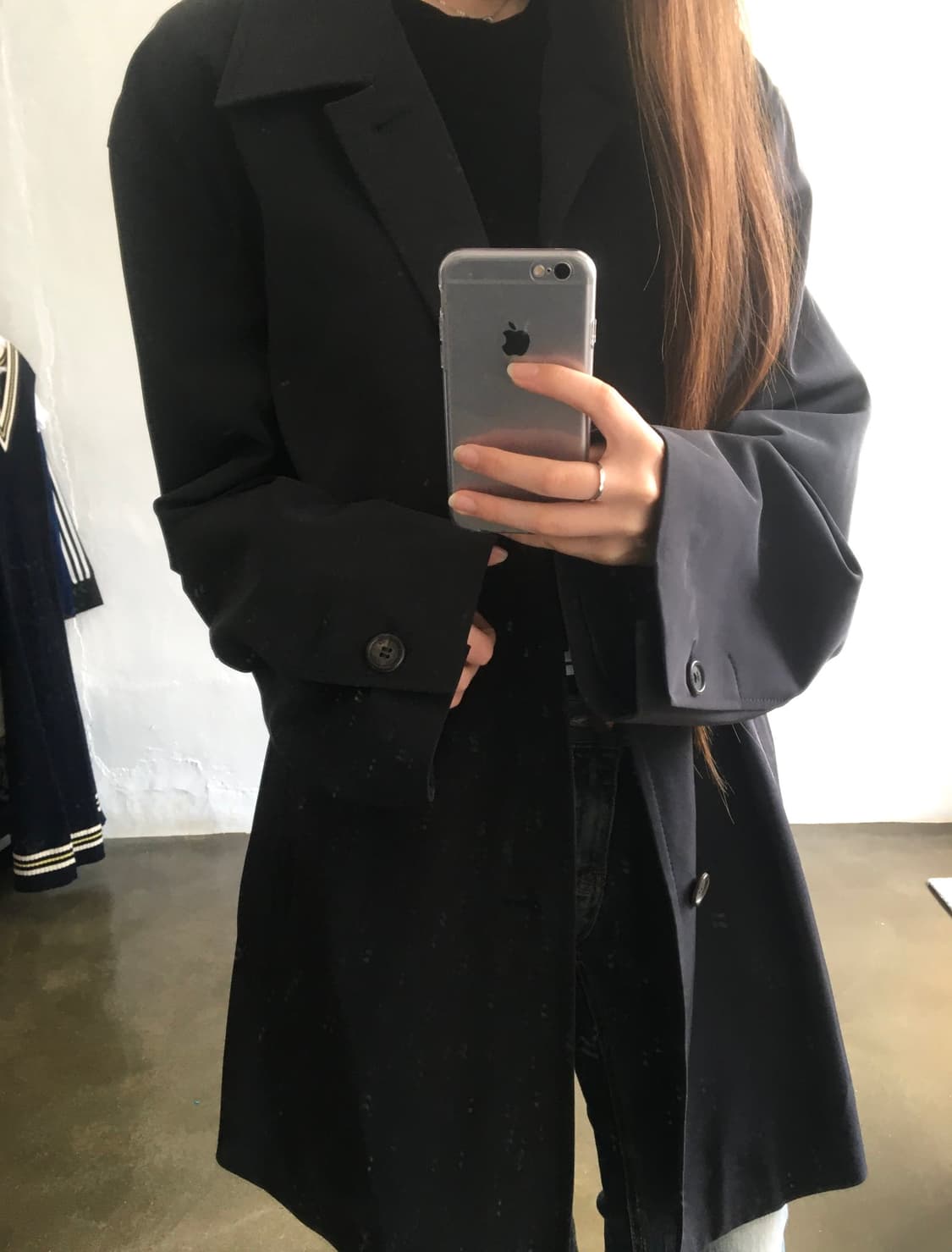 PRADA 블랙 코트 XL 상품이미지4