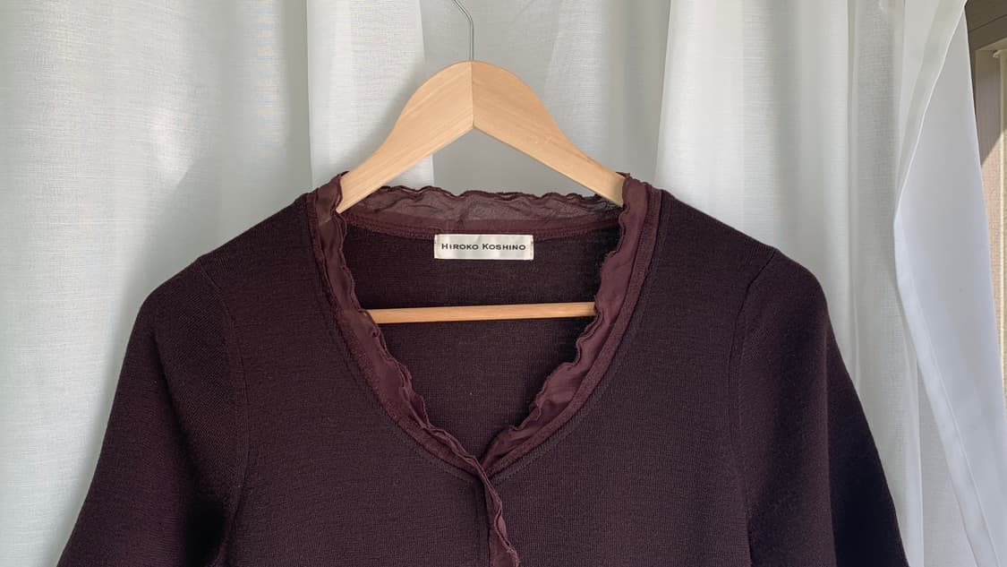 Hiroko Koshino lace frill half shirts 상품이미지3