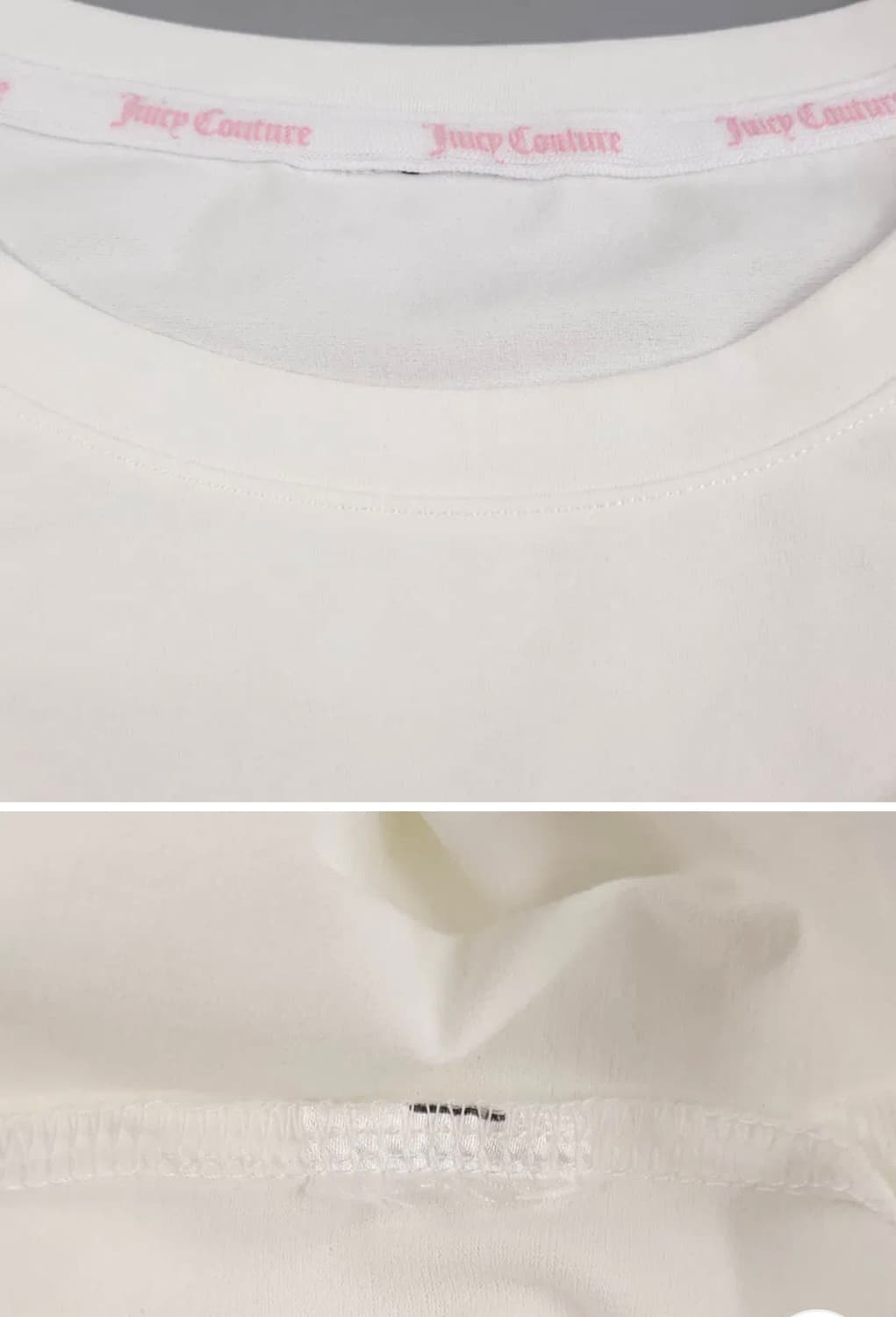 쥬시꾸뛰르 y2k 화이트 실버 글리터 스펠아웃 로고 프린팅 반팔 티셔츠 상품이미지4